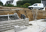 Réalisation des fondations à Saint-Mathieu-de-Treviers